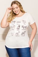 Camiseta-Feminina-Plus-Size-Cachorros---Branco