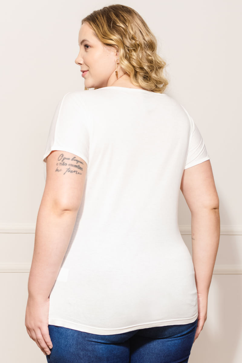 Camiseta-Feminina-Plus-Size-Cachorros---Branco