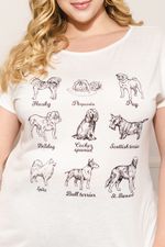 Camiseta-Feminina-Plus-Size-Cachorros---Branco