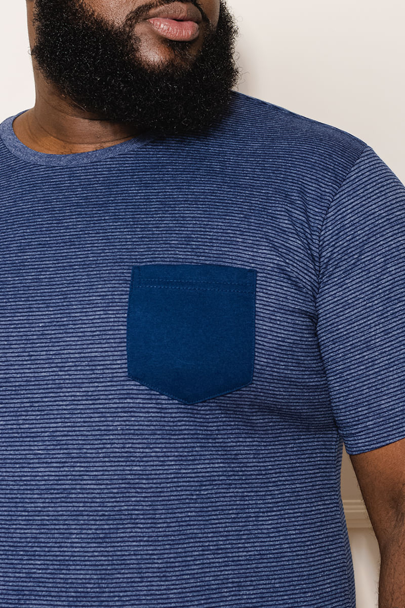 Camiseta-Masculina-Plus-Size-Listrada---Azul