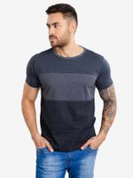Camiseta-Masculina-Recortes-Listrados---Cinza