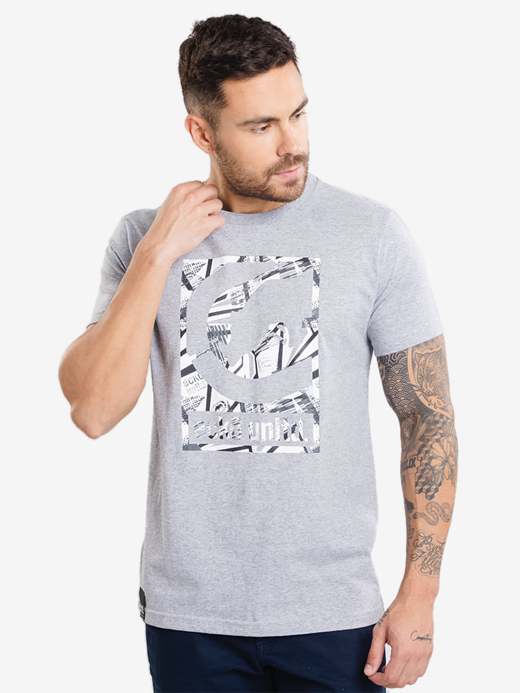 Camiseta-Masculina-Estampada---Cinza