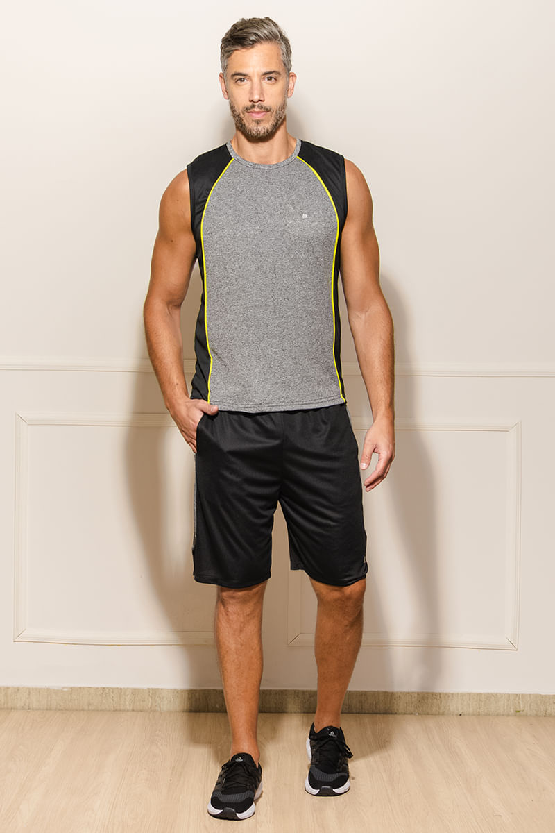 Shorts-Masculino-com-Recortes-Laterais--Preto