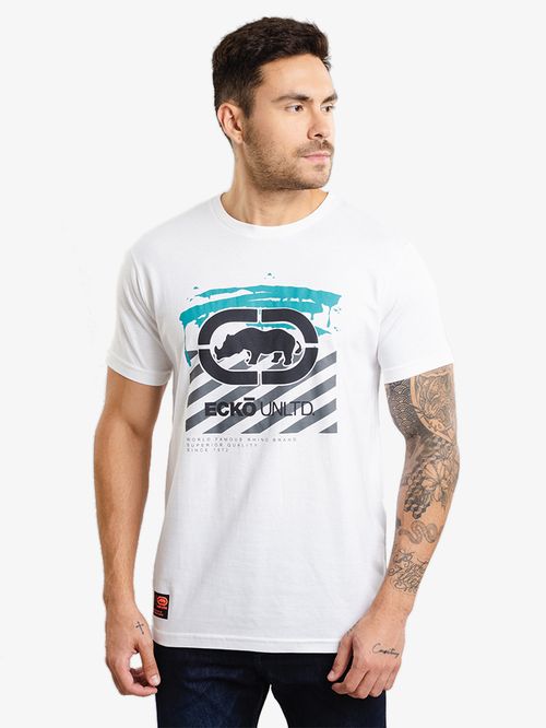 Camiseta Masculina Estampada Ecko - Branco