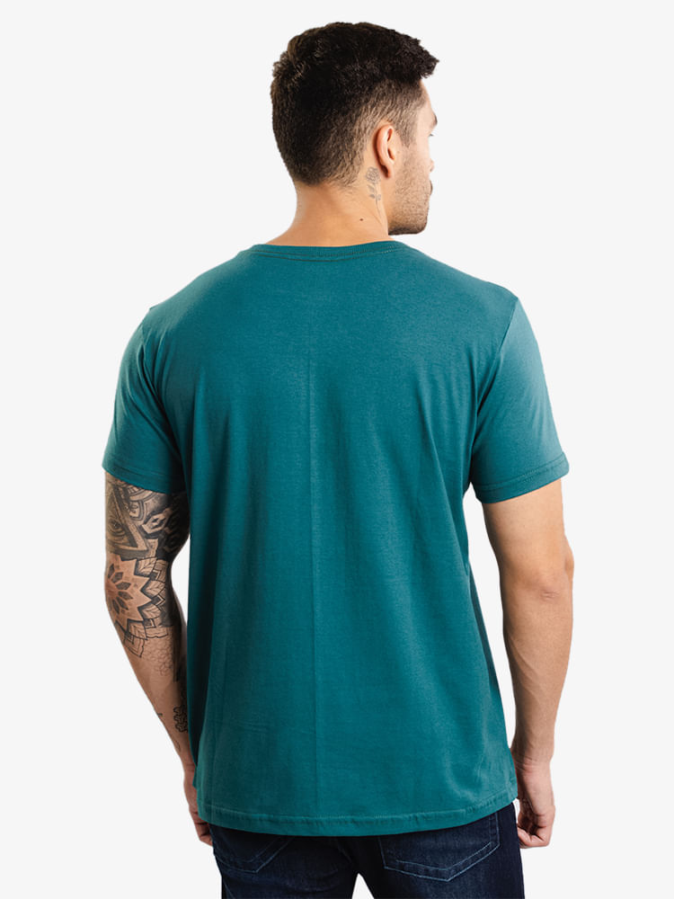 Camiseta-Masculina-Estampada---Verde