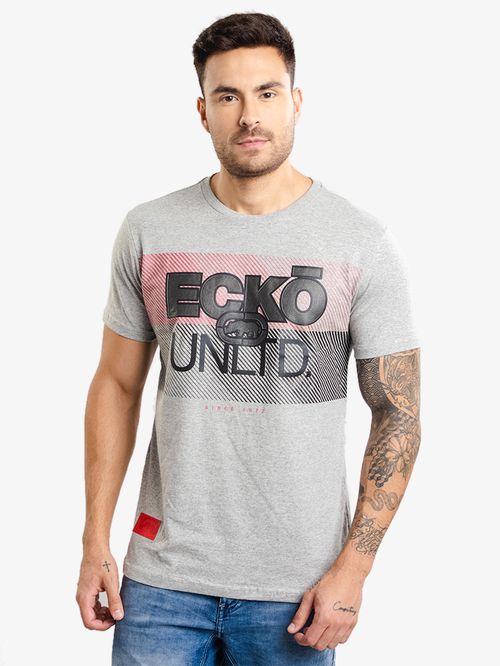 Camiseta Masculina Estampada Ecko - Cinza