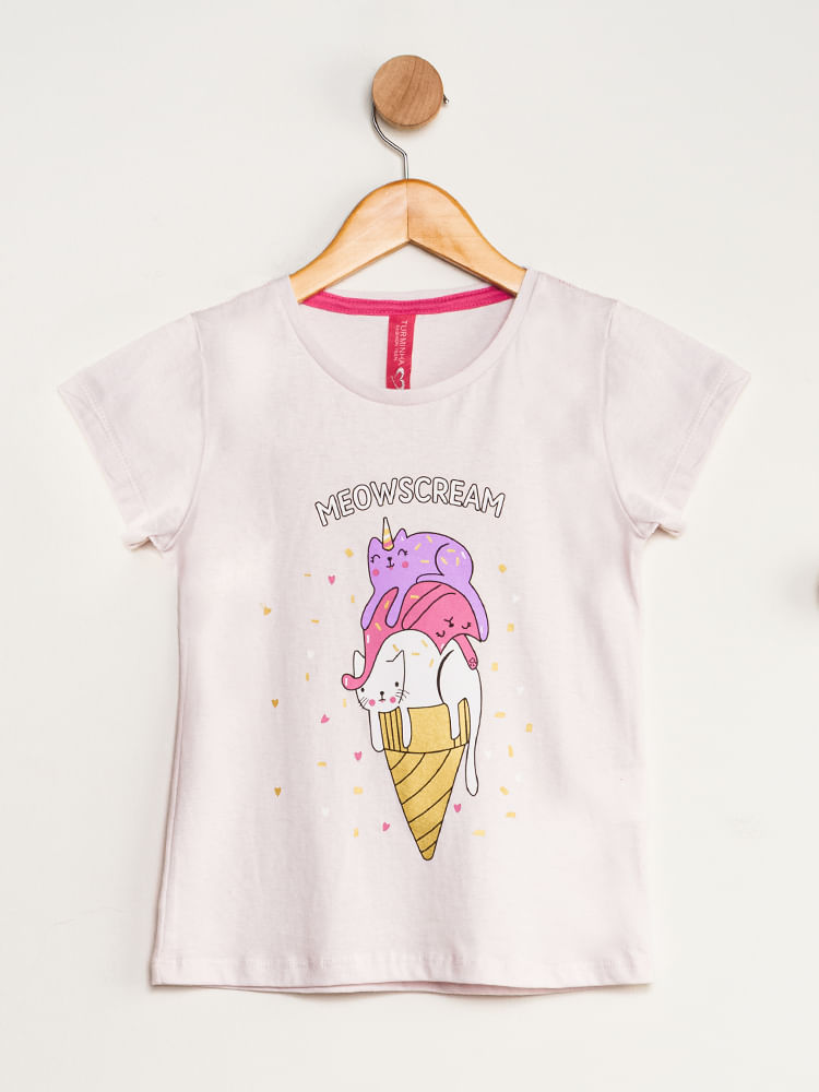 Camiseta-Infantil-Feminina-Sorvete---Rosa