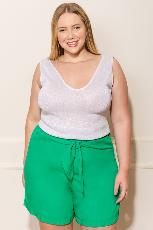 Blusa Feminina Plus Size Tricot Lurex