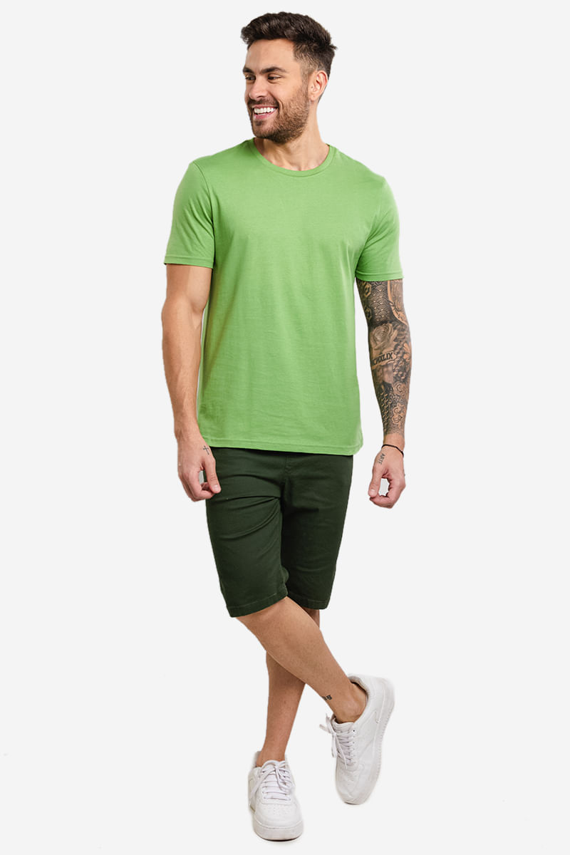 Bermuda Masculina Sarja - Verde Militar