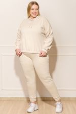 Jaqueta-Feminina-Plus-Size-Gliter---Bege-