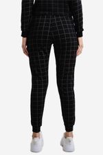 Calca-Feminina-Jogger-Quadriculada---Preto