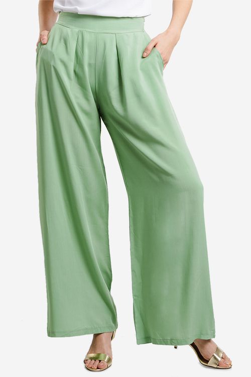 Calça Feminina Pantalona Pregas