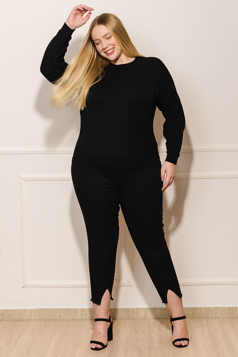 Blusa-Feminina-Plus-Size-Tricot-Bufante
