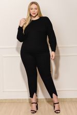 Calca-Feminina-Plus-Size-Cropped-Sarja---Preto