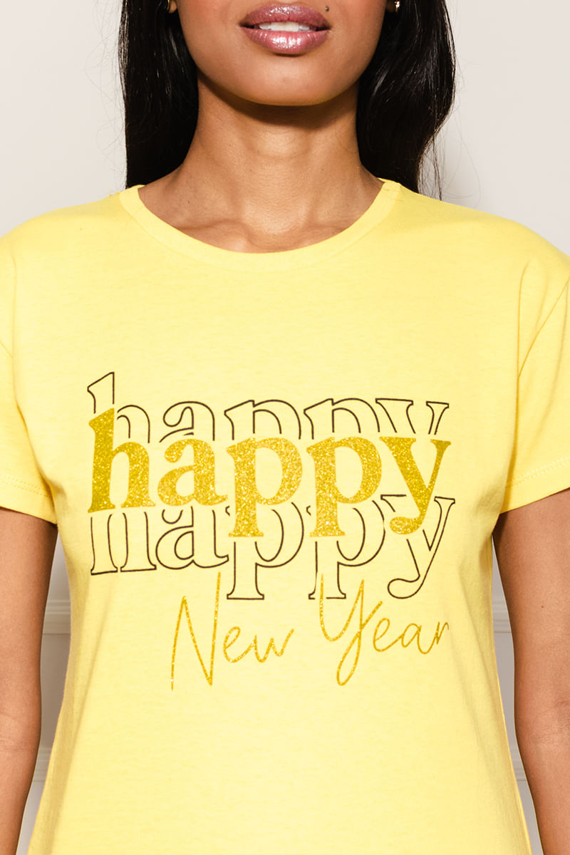 Camiseta-Feminina-Happy-New-Year---Amarelo