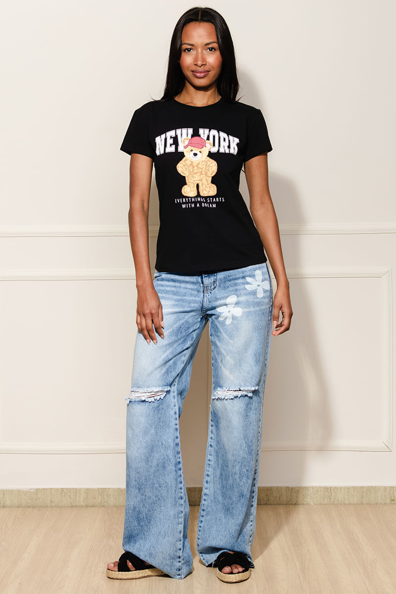 Camiseta-Feminina-Ursinho---Preto