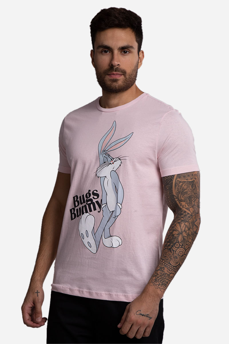 Camiseta-Masculina-Pernalonga---Rosa