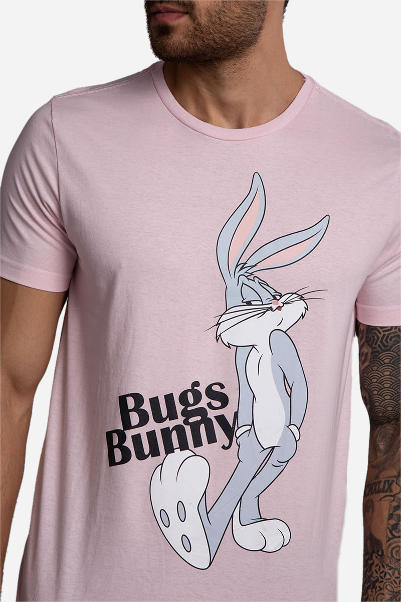 Camiseta-Masculina-Pernalonga---Rosa
