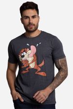 Camiseta-Masculina-Taz-Mania---Cinza