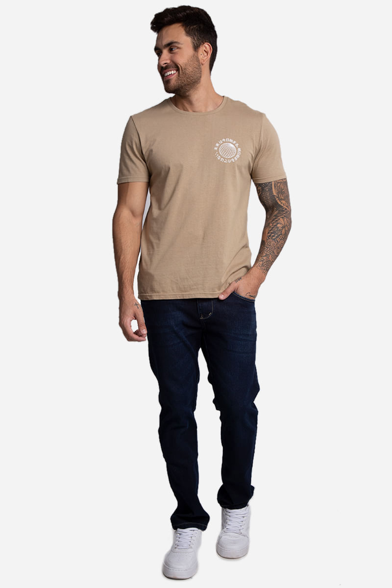 Camiseta-Masculina-Globo---Bege