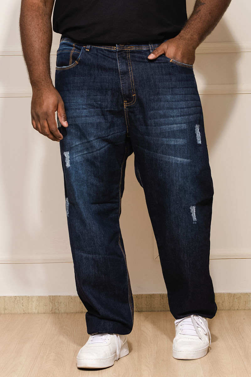 Calca-Jeans-Masculino-Plus-Size---Lavagem-Escura