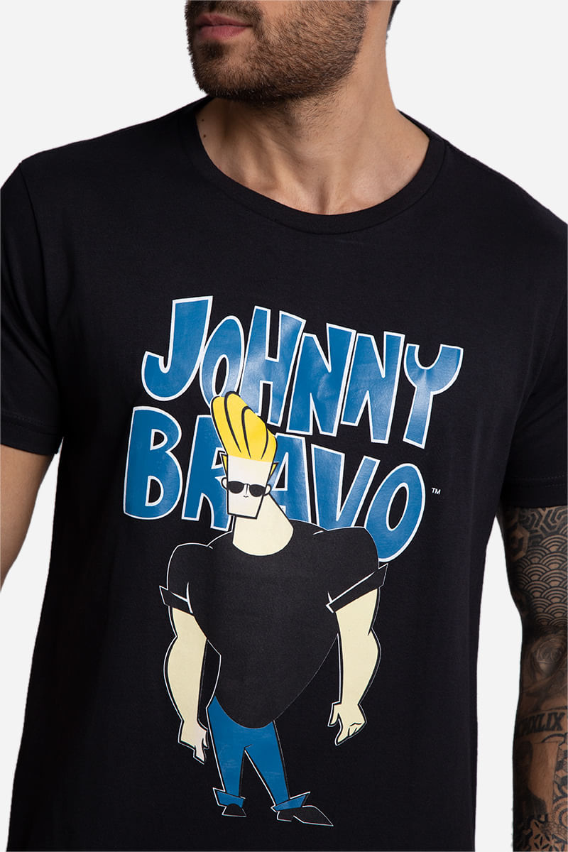 Camiseta-Masculina-Johnny-Bravo---Preto