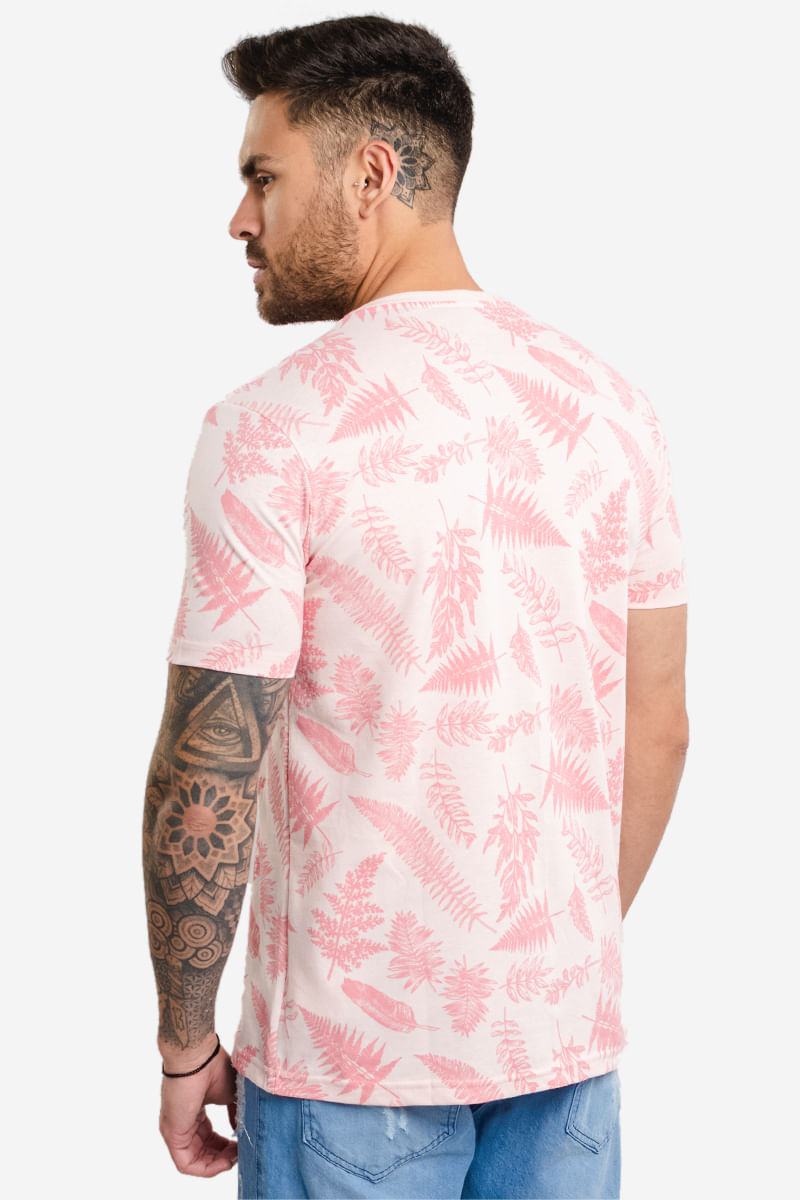 Camiseta-Masculina-Piquet-Estampa-Floral