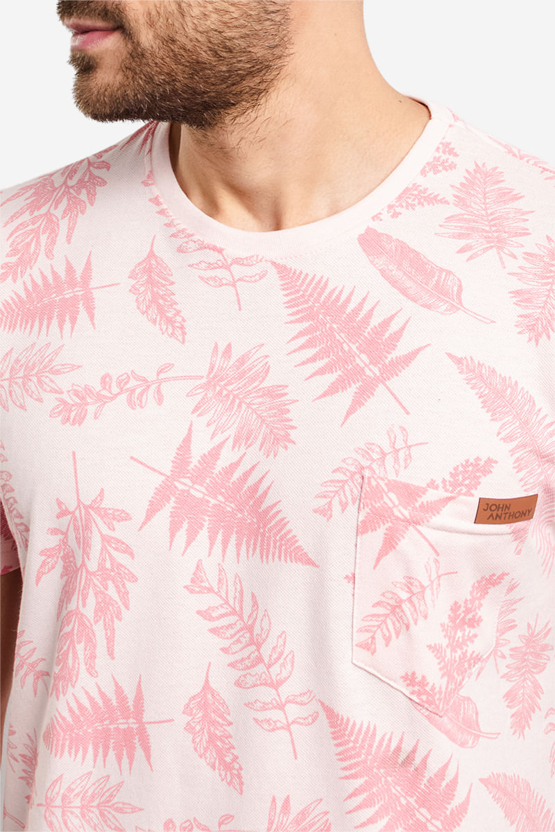 Camiseta-Masculina-Piquet-Estampa-Floral