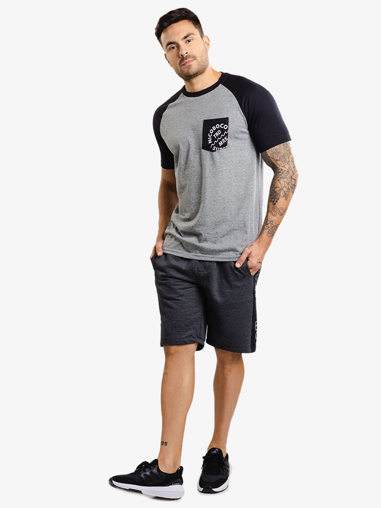 Bermuda-Masculina-Moletom-Recortes---Cinza
