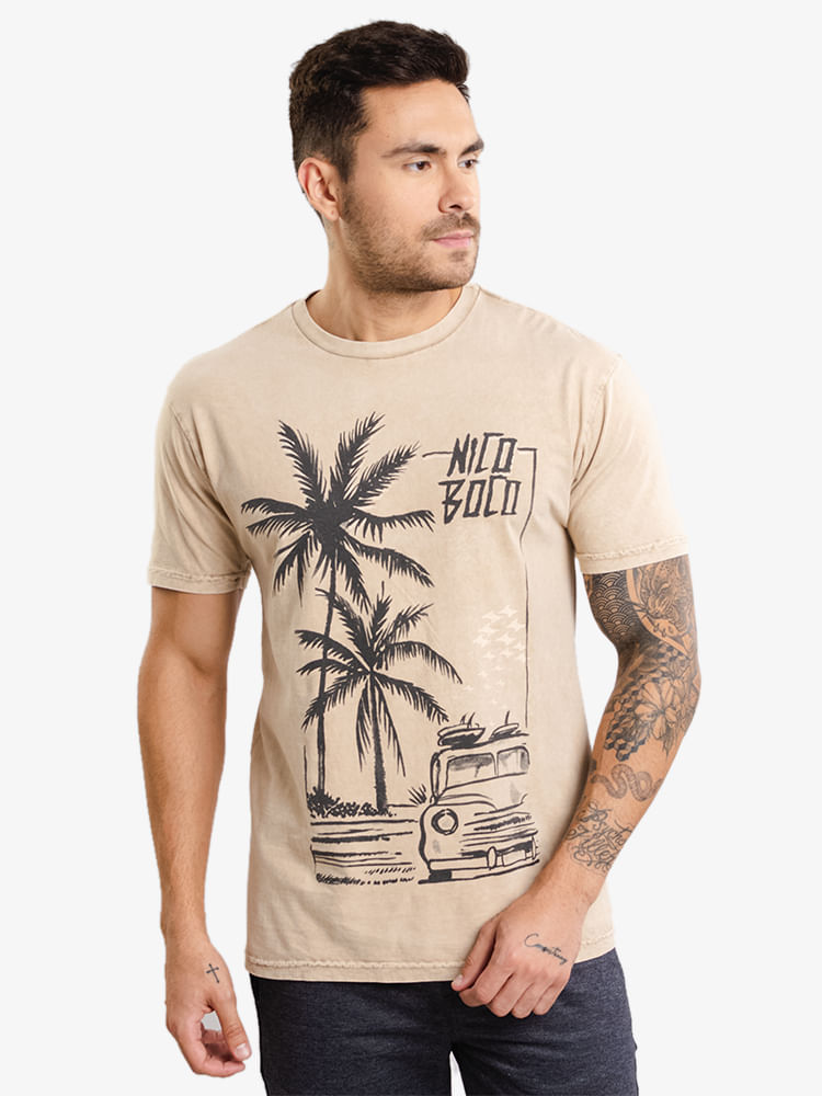 Camiseta-Masculina-Coqueiro---Bege