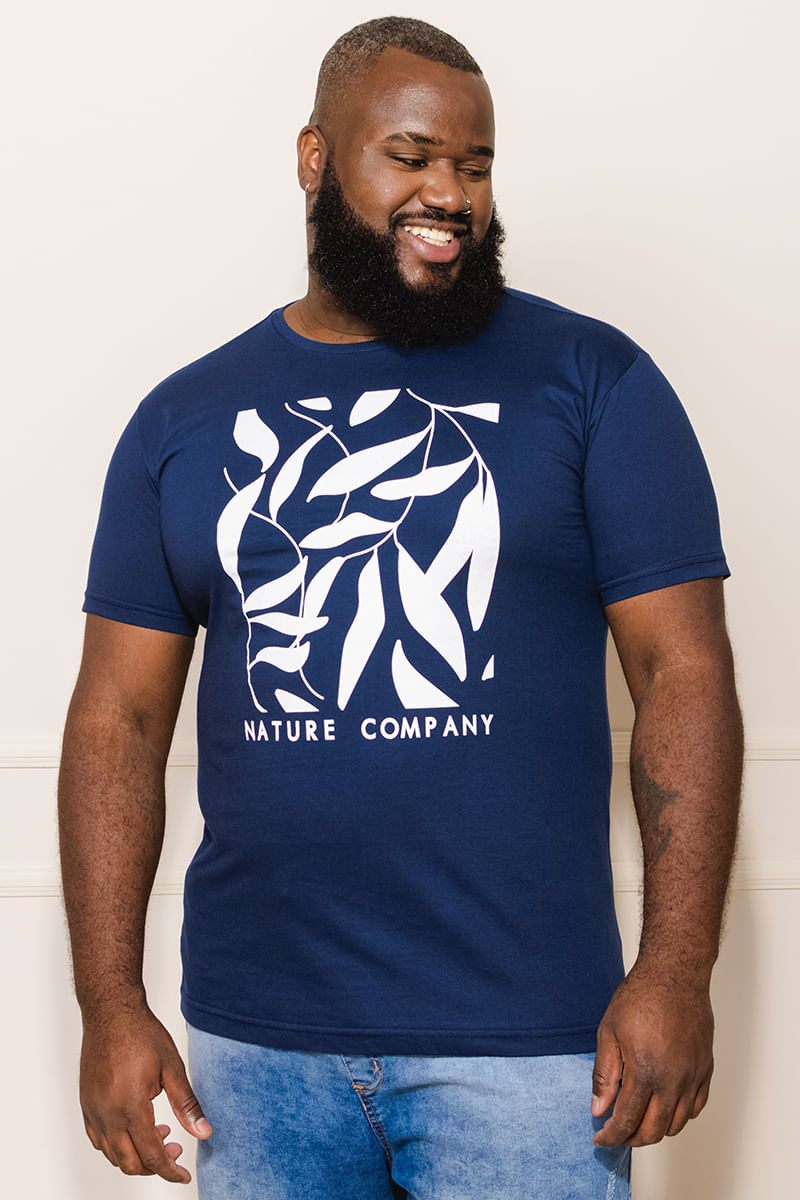 Camiseta-Masculina-Plus-Size-Nature---Azul