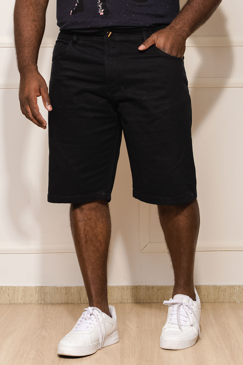 Bermuda-Masculina-Plus-Size-Sarja---Preto