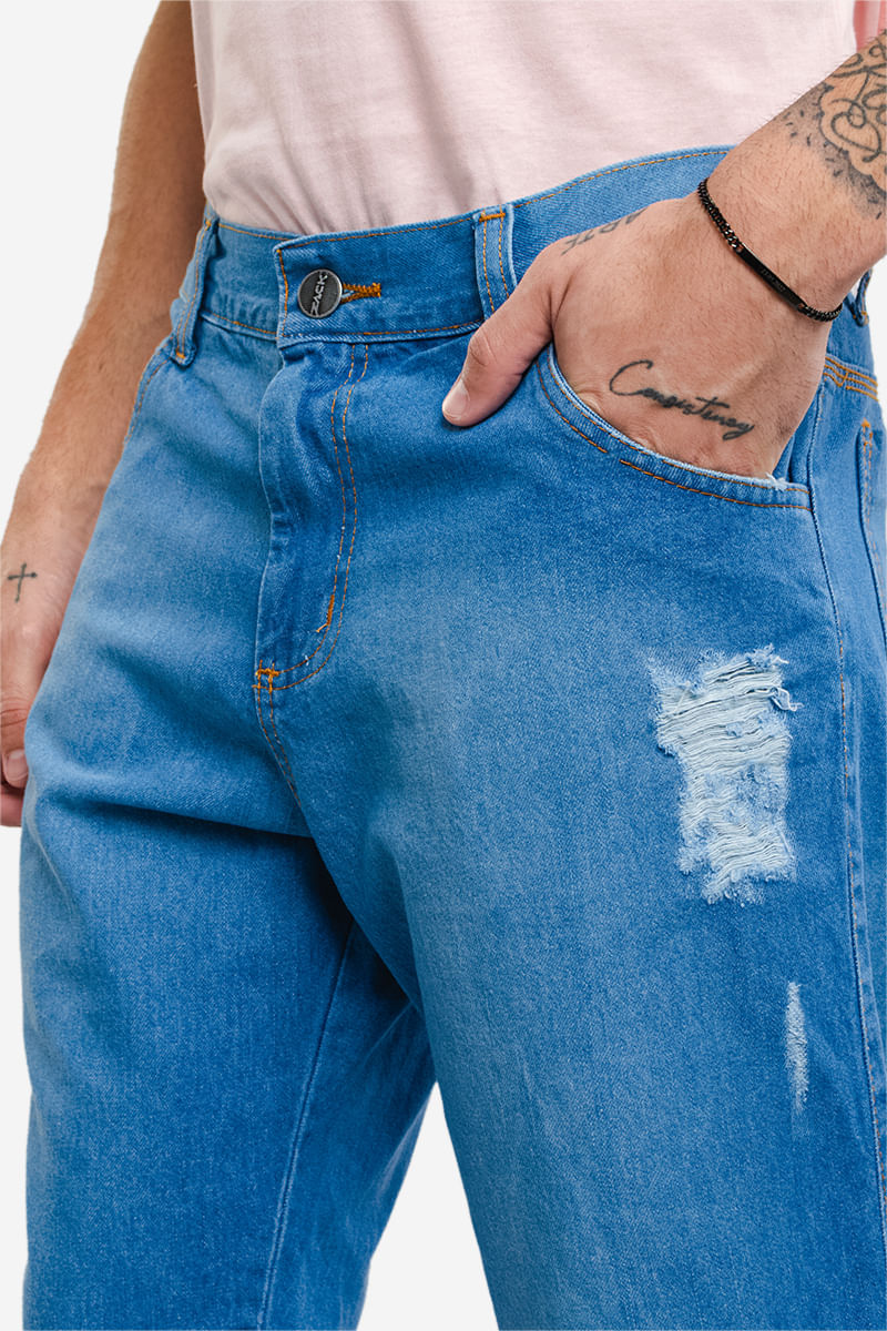 Bermuda-Jeans-Masculina-com-Rasgos---Azul