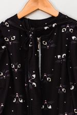 Vestido-Infantil-Feminino-Gatinhos---Preto