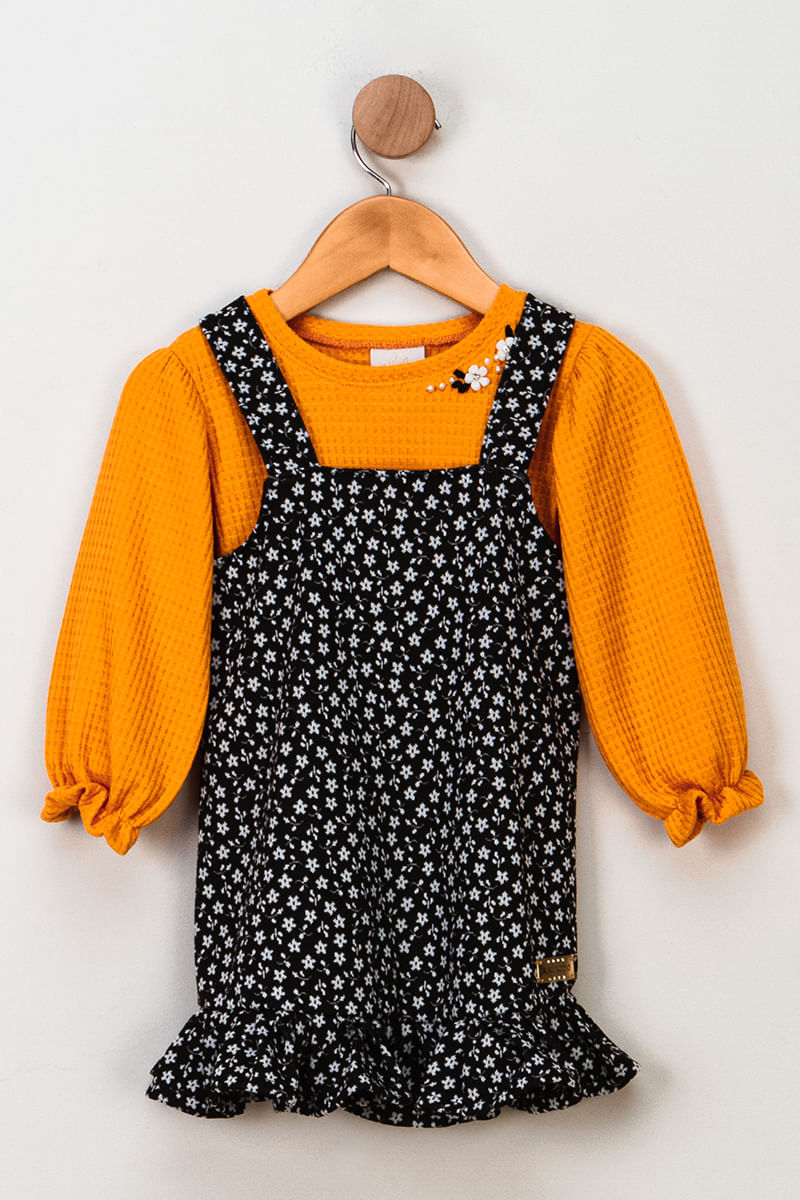 Conjunto-Infantil-Feminino-Salopete---Amarelo