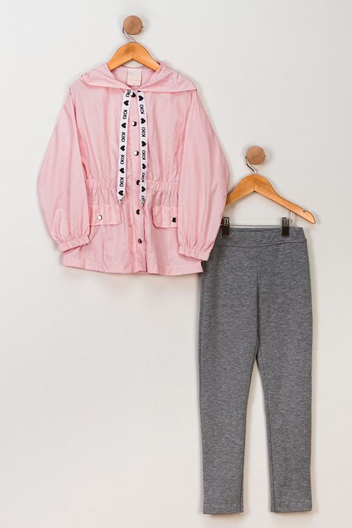 Conjunto Infantil Feminino Parka - Rosa
