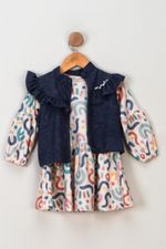 Vestido-Feminino-Infantil-com-Colete---Branco