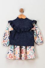 Vestido-Feminino-Infantil-com-Colete---Branco