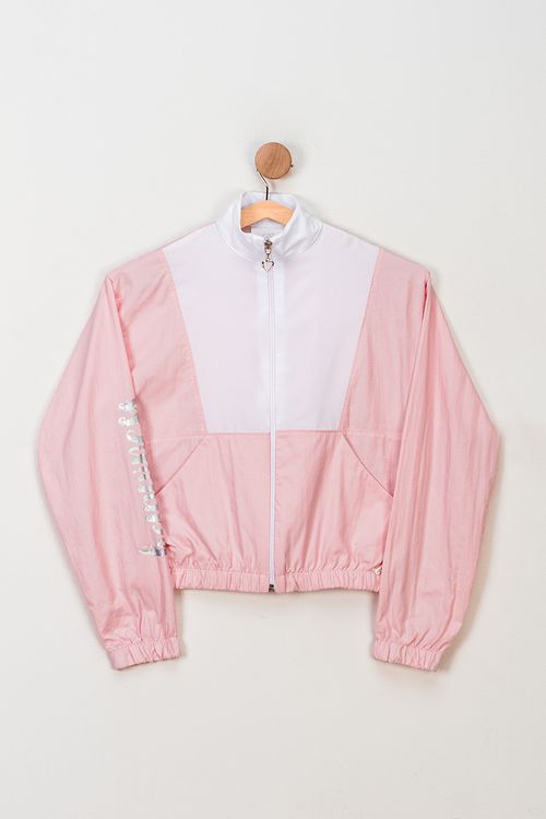 Jaqueta Juvenil Feminina Corta Vento - Rosa
