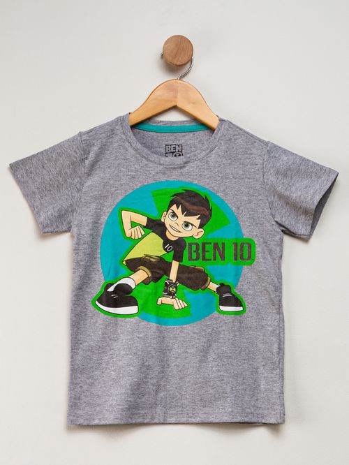 Camiseta Infantil Masculina Ben 10 - Cinza