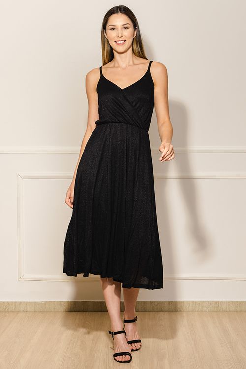 Vestido Feminino Midi Crochet Glow