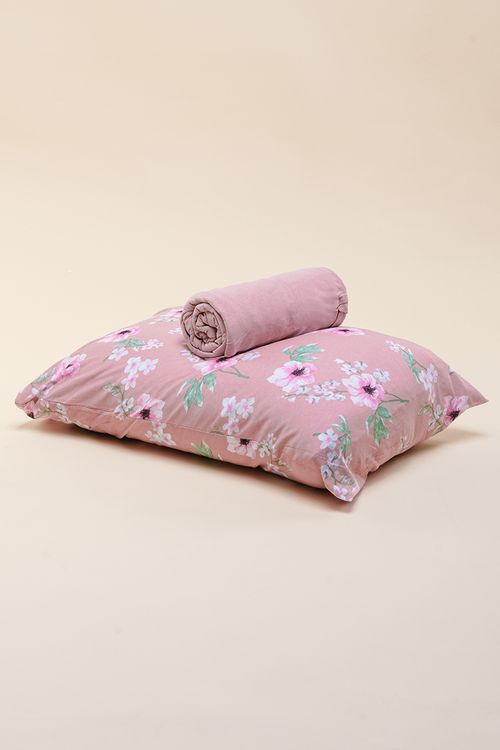 Jogo de Cama Queen  Floral - Rosa