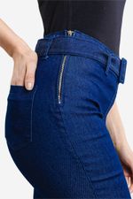 Calca-Feminina-Flare-Jeans-com-Cinto---Azul