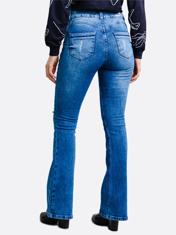 Calca-Feminina-Jeans-Flare---Azul-