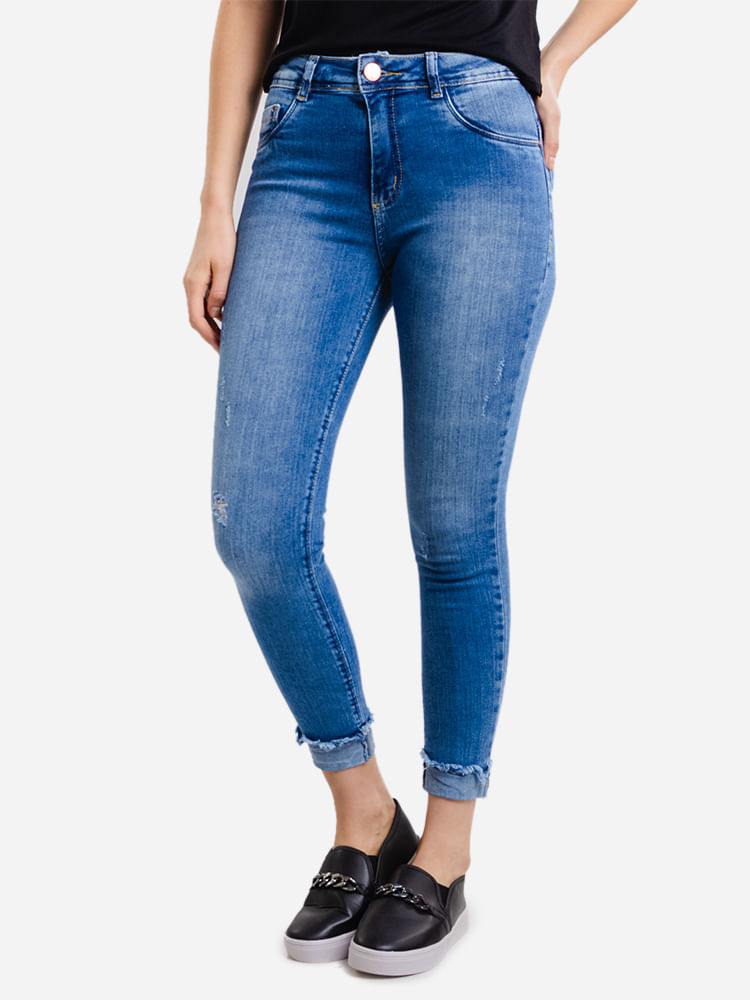 Calca-Feminina-Jeans-Skinny---Azul
