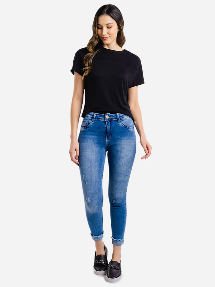 Calca-Feminina-Jeans-Skinny---Azul