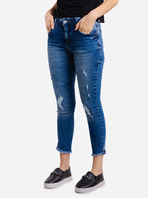 Calça Feminina Jeans Skinny - Azul