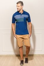 Camisa-Polo-Masculina-Listras---Azul