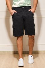 Bermuda-Masculina-Cargo-Sarja---Preto
