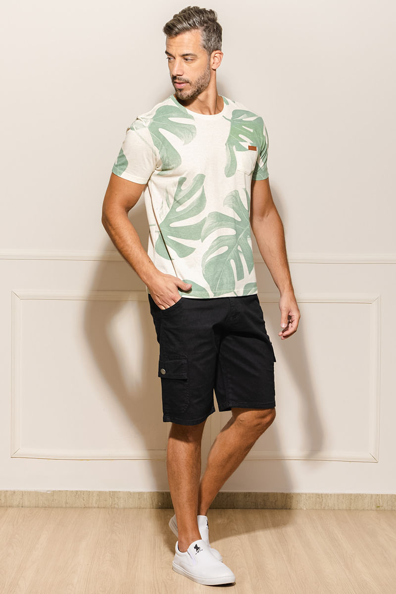Bermuda-Masculina-Cargo-Sarja---Preto